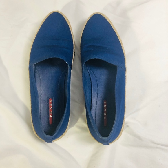 Prada Blue Slip On Shoes - Picture 3 of 7